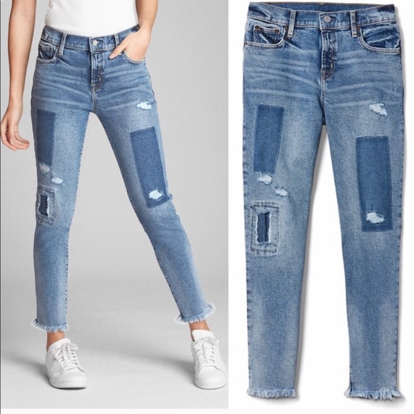 gap patchwork jeans